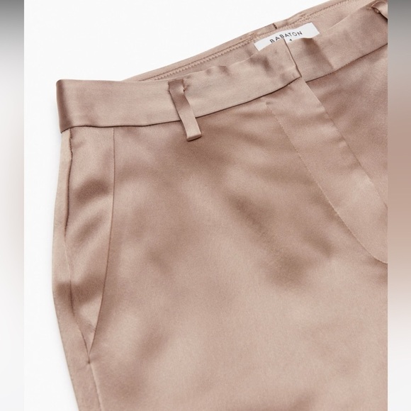 New! Aritzia Babaton Refined Satin Cargo Pant Sz 4 Deep Taupe - Picture 7 of 16